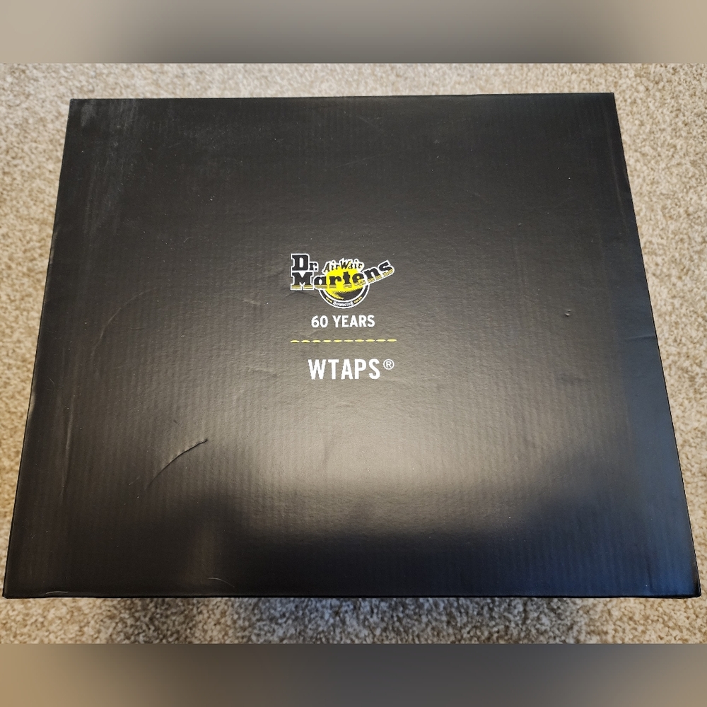 Dr. Martens WTAPS collab RARE steel toe biker Mono Black Leather Buckle Straps 8 - Picture 7 of 11